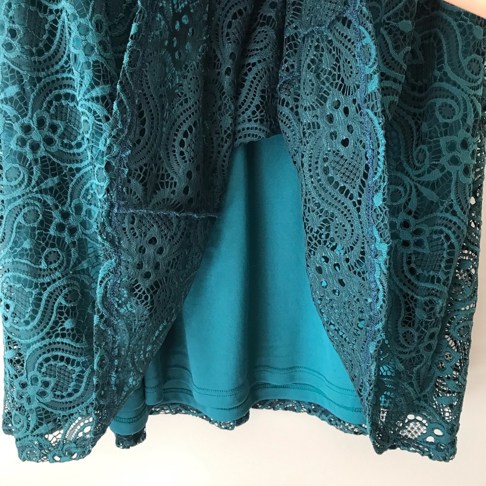 Show Me Your MuMu Lace Short Sleeved Mini Dress, EUC, Size Small - Picture 9 of 11